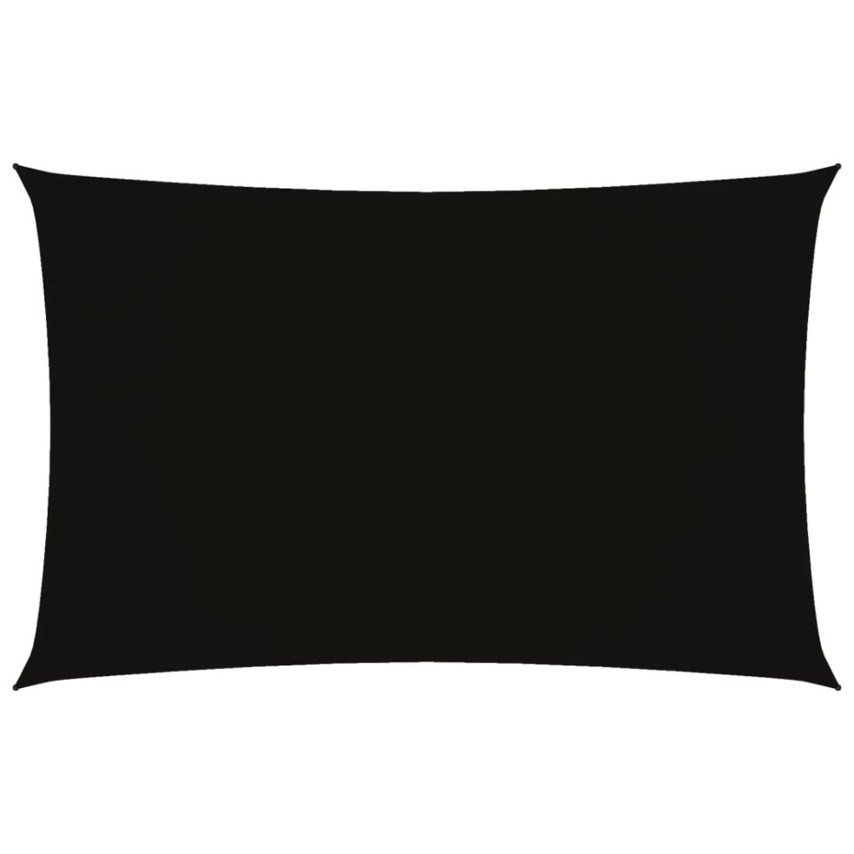 Toldo de vela rectangular tela Oxford negro 2x4,5