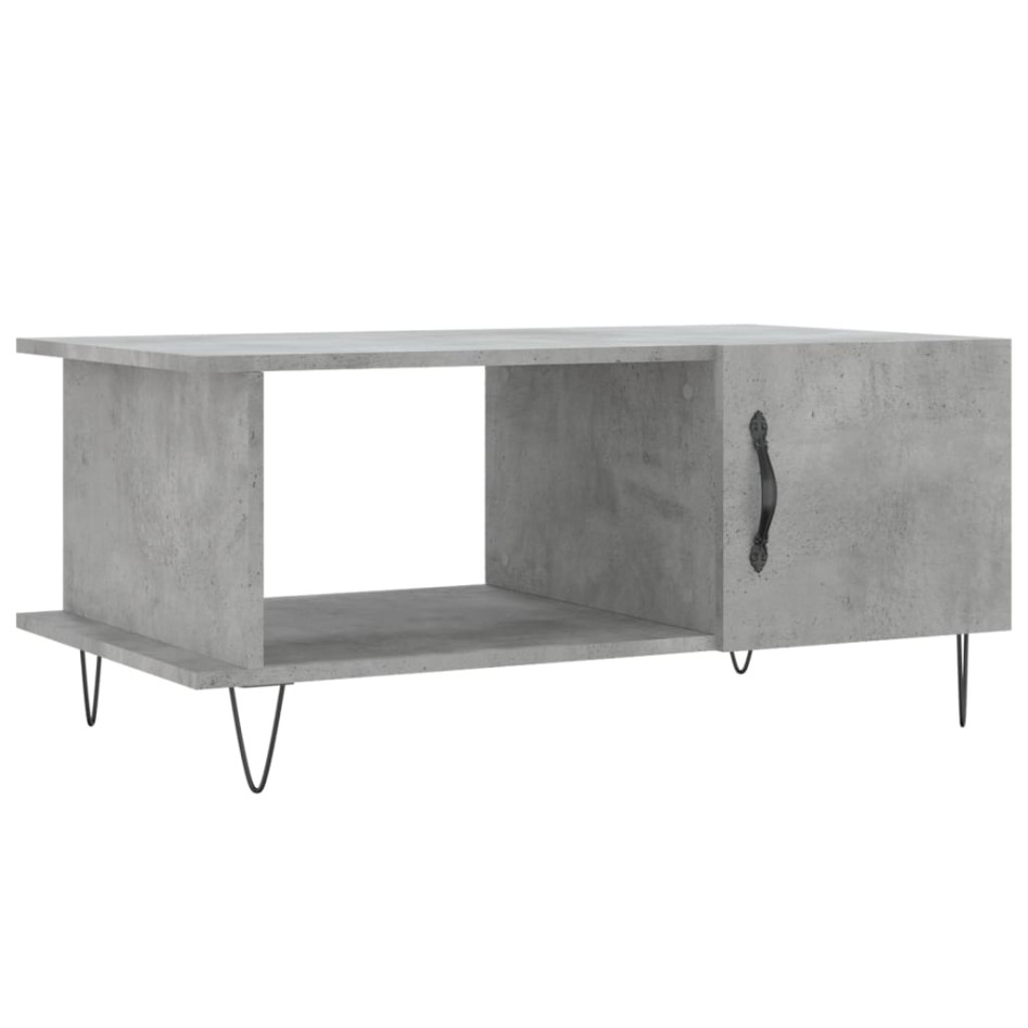 Mesa de centro madera contrachapada gris hormigón 90x50x40