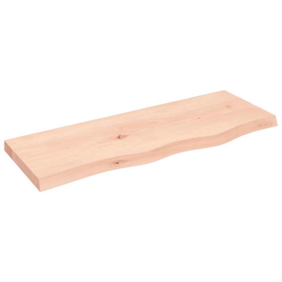 Estante de pared madera maciza roble sin tratar 80x30x(2-4)