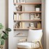 Estante de pared madera maciza roble sin tratar 80x30x(2-4)