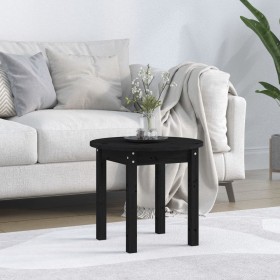 Mesa de centro madera maciza de pino negro Ø 45x40