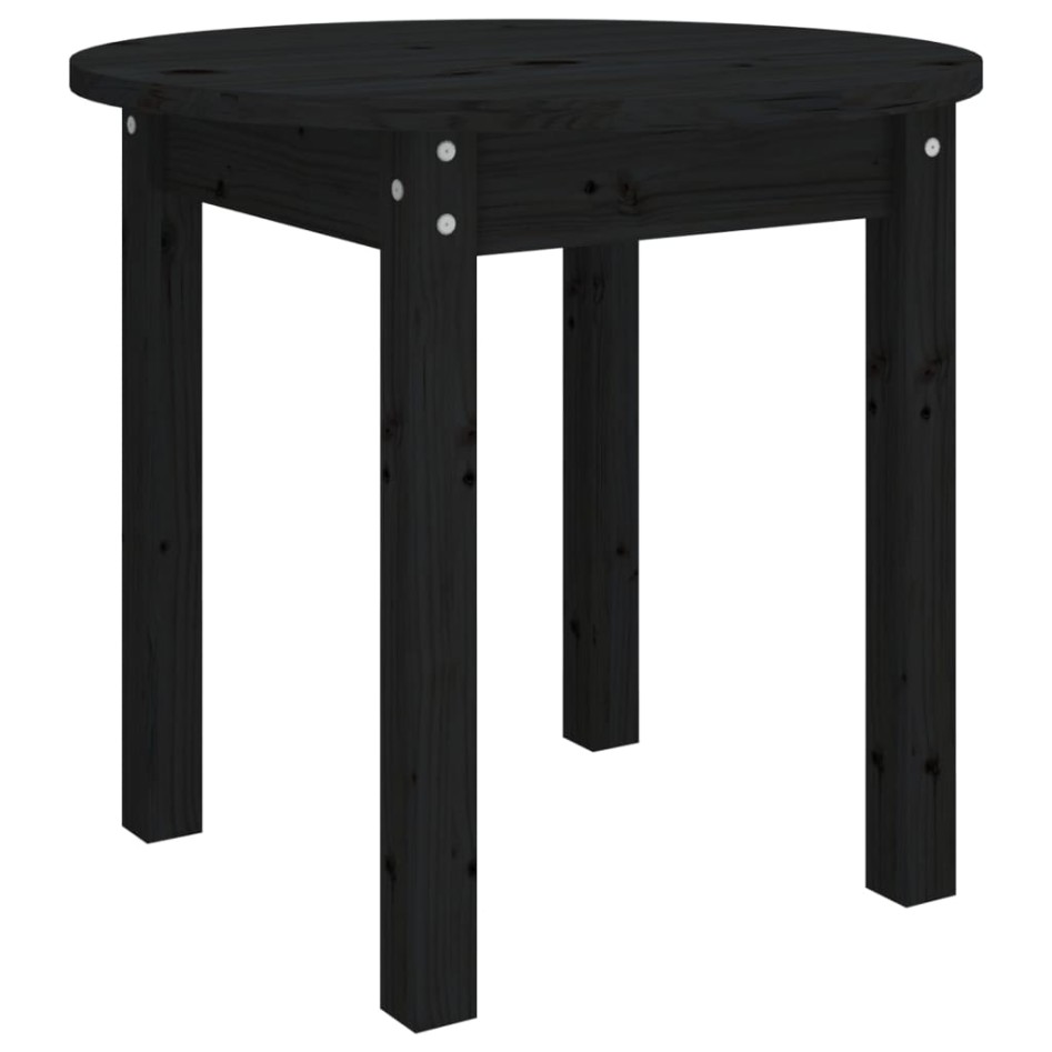Mesa de centro madera maciza de pino negro Ø 45x40