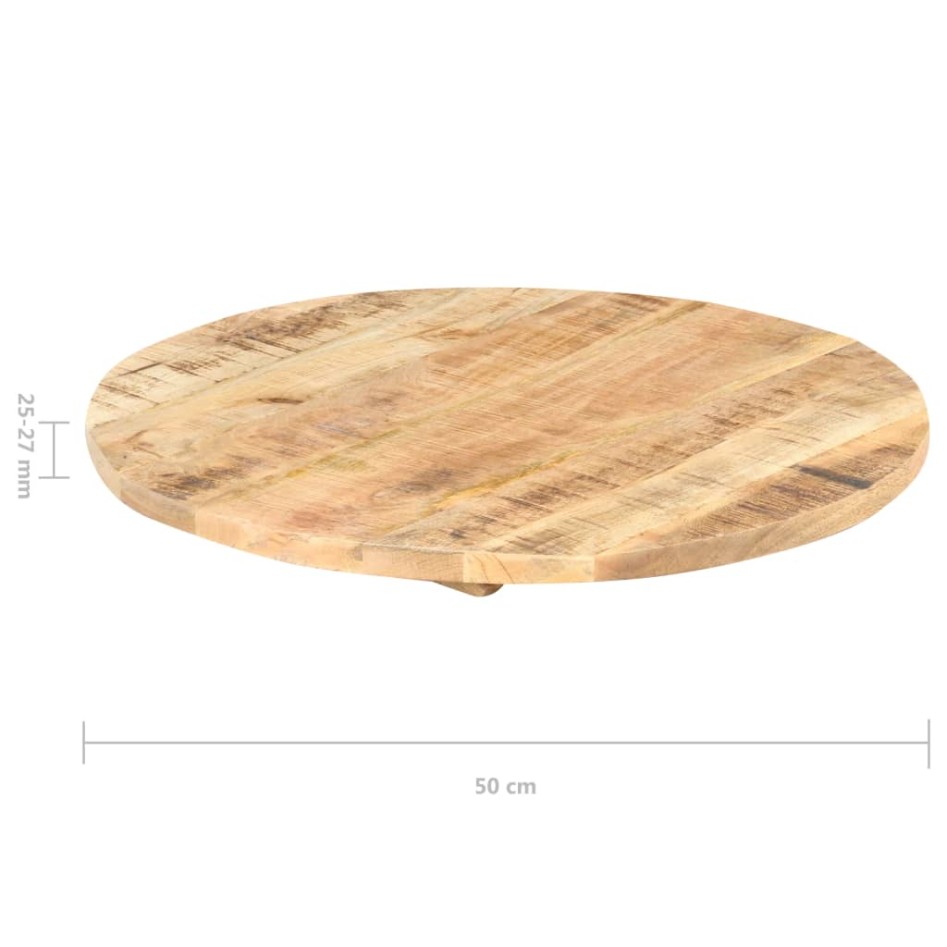 Superficie de mesa redonda madera maciza de mango 25-27 mm