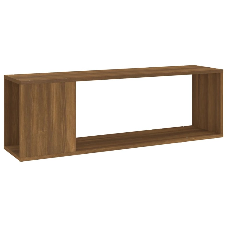Mueble para TV madera contrachapada roble marrón 100x24x32