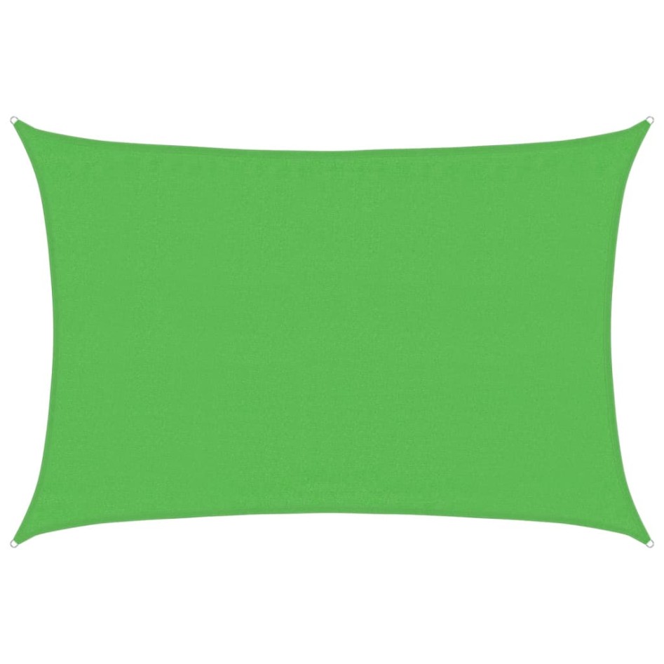 Toldo de vela HDPE verde claro 160 g/m² 3,5x4,5