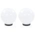 Juego de lámparas de bola LED 2 piezas esféricas 20 cm