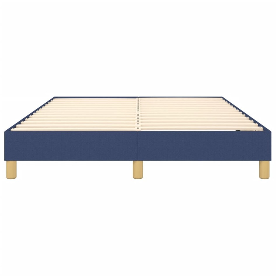 Estructura de cama box spring tela azul 140x200