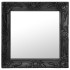 Espejo de pared estilo barroco negro 50x50