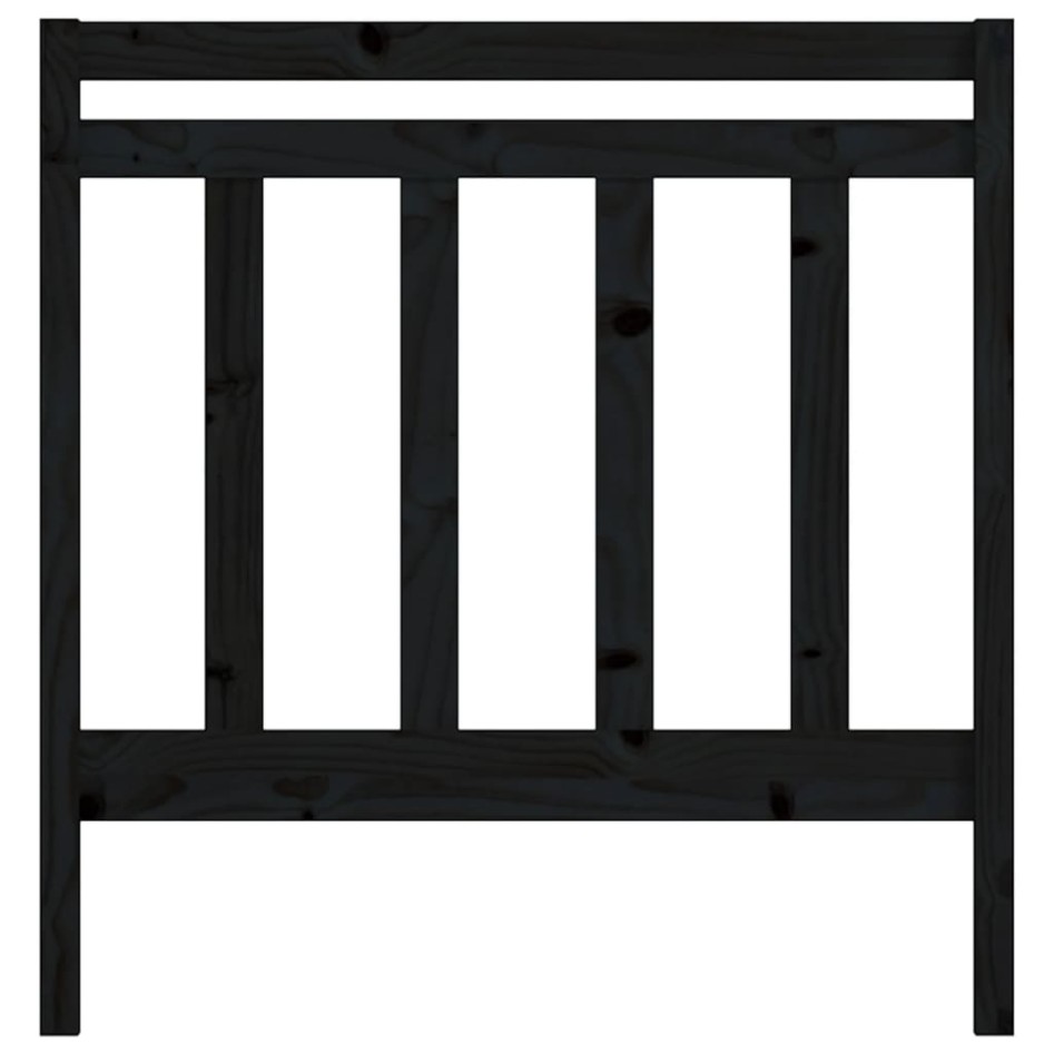 Cabecero de cama madera maciza de pino negro 95x4x100