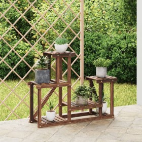 Soporte para flores madera maciza de abeto 90x25x73,5