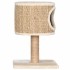 Árbol para gatos con casa y poste rascador 52 cm hierba