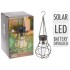 ProGarden Lámpara solar con forma de bombilla metal con 10