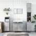 Armario de baño madera de ingeniería gris hormigón 58x33x60
