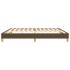 Estructura de cama box spring tela marrón oscuro 200x200