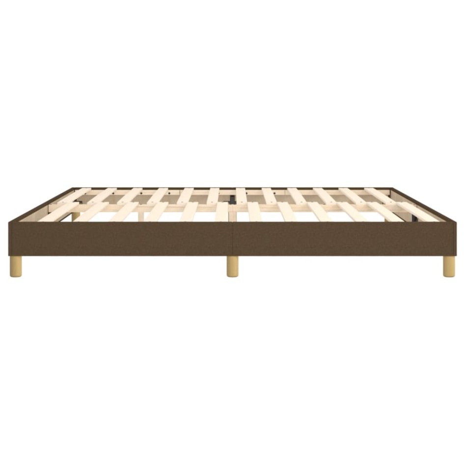 Estructura de cama box spring tela marrón oscuro 200x200