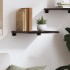 Estante de pared madera roble tratada marrón oscuro 40x40x2