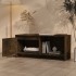 Mueble de TV madera de ingeniería roble ahumado 90x35x40