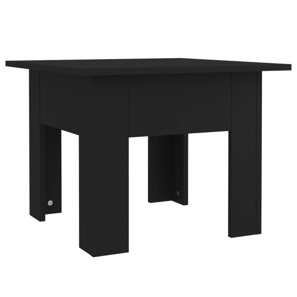 Mesa de centro madera de ingeniería negra 55x55x42