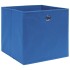 Cajas de almacenaje 10 uds tela no tejida azul 28x28x28