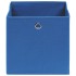 Cajas de almacenaje 10 uds tela no tejida azul 28x28x28