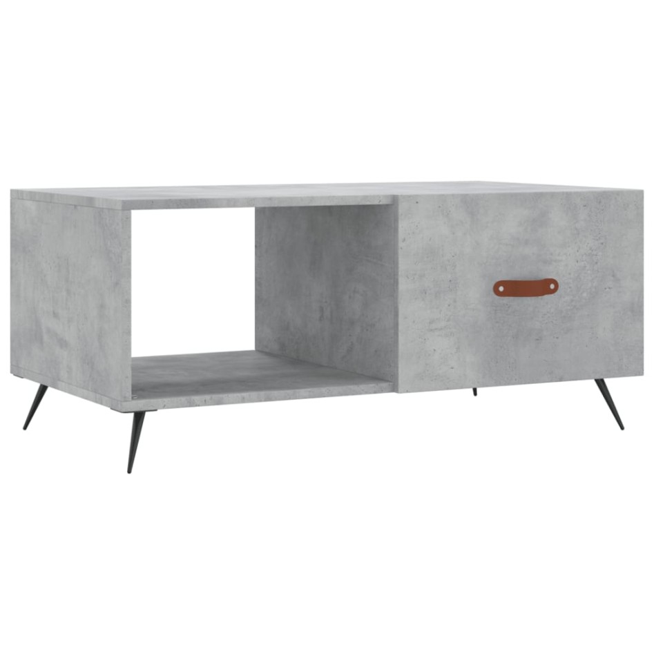 Mesa de centro madera contrachapada gris hormigón 90x50x40