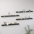 Estantes de pared 4 unidades negro 115x9x3