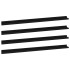 Estantes de pared 4 unidades negro 115x9x3