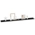 Estantes de pared 4 unidades negro 115x9x3