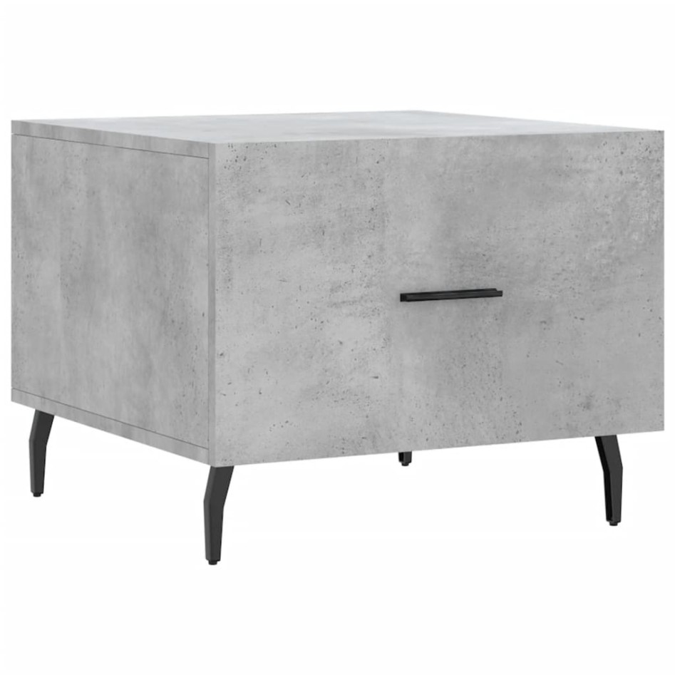Mesa de centro madera de ingeniería gris hormigón 50x50x40