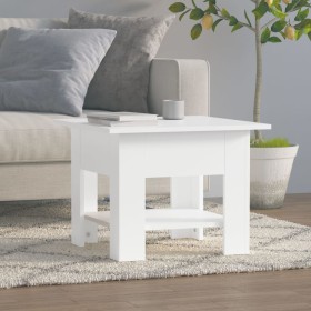 Mesa de centro madera contrachapada blanco 55x55x42