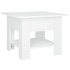 Mesa de centro madera contrachapada blanco 55x55x42