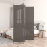 Biombo divisor de 3 paneles de tela gris antracita 150x220