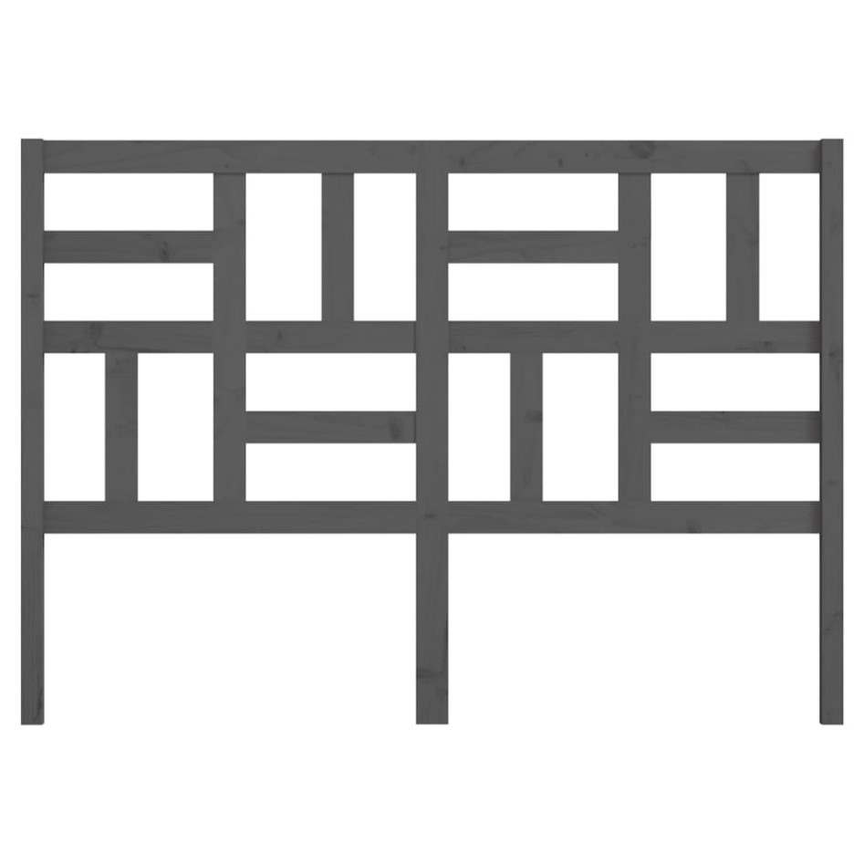 Cabecero de cama madera maciza de pino gris 126x4x104