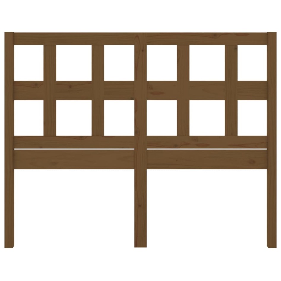 Cabecero de cama madera maciza pino marrón miel 145,5x4x100