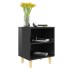 Mesita de noche con patas madera negro brillo 40x30x50