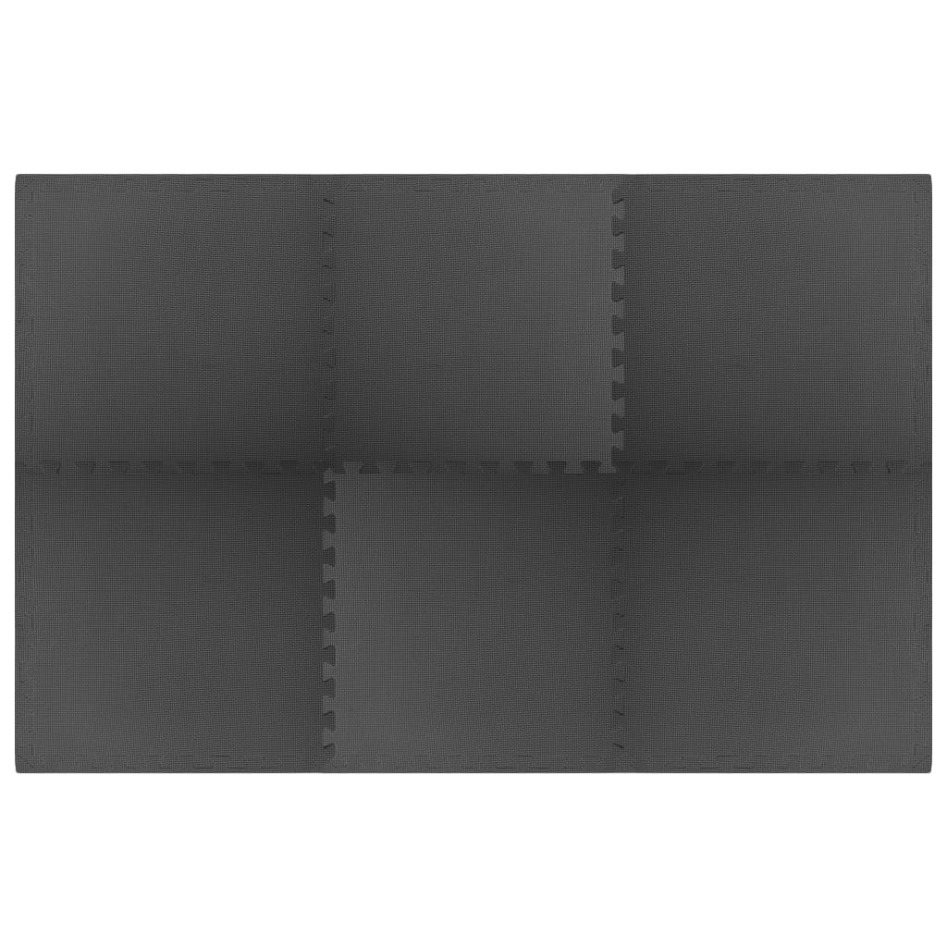 Alfombrillas de goma EVA negras 6 uds 2,16