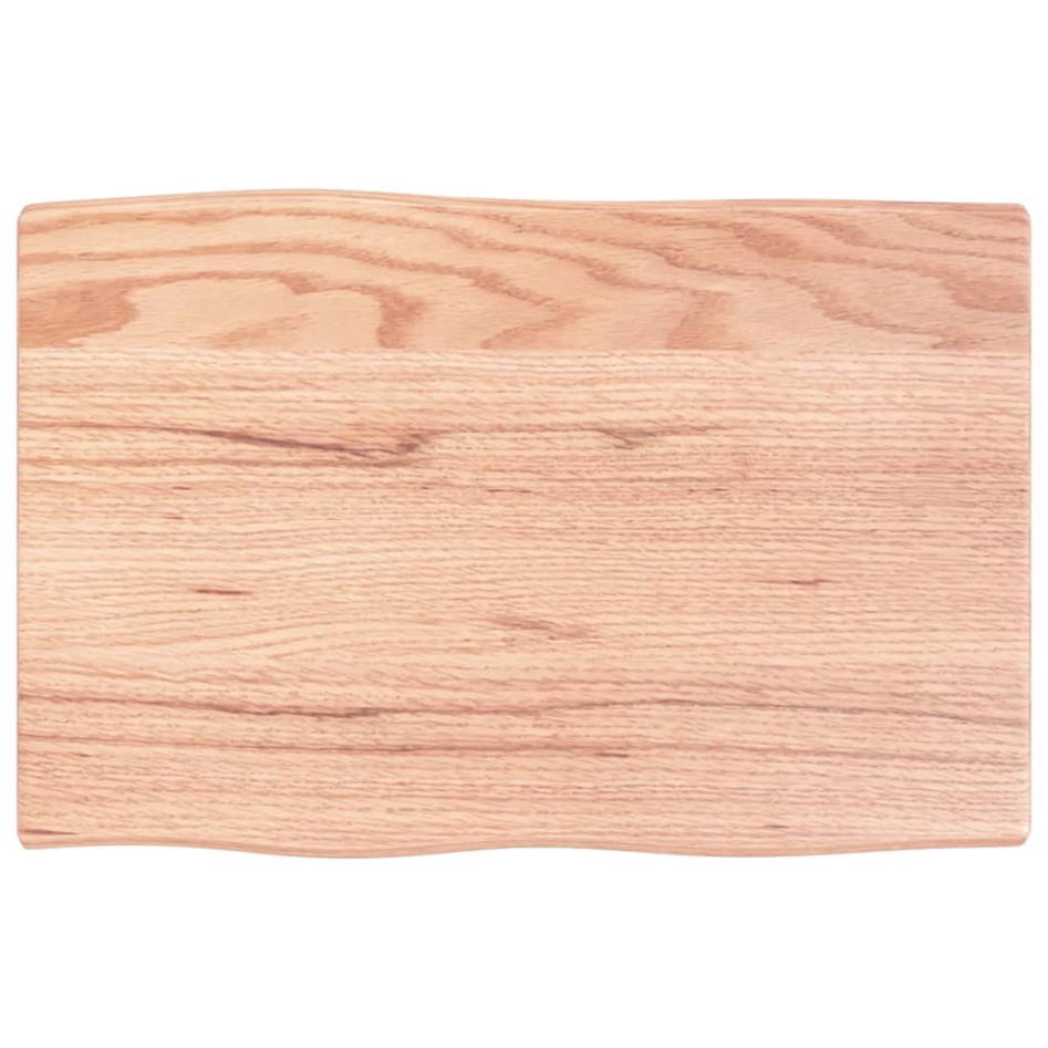Tablero mesa madera tratada roble borde natural 60x40x2