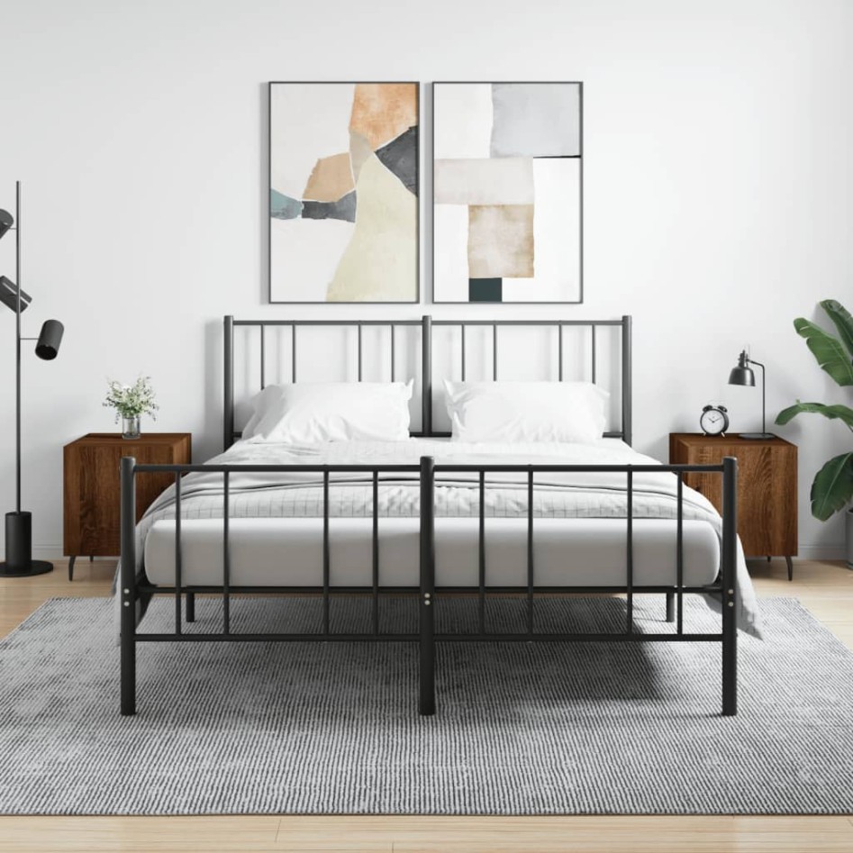 Mesitas noche 2 uds madera ingeniería marrón roble 40x40x50