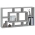 Estantería de pared con 8 compartimentos gris