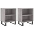 Mesitas de noche 2 uds madera ingeniería gris Sonoma