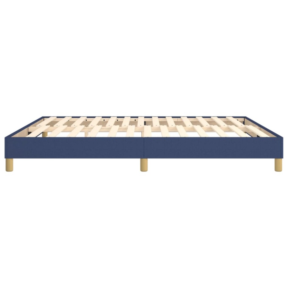 Estructura de cama box spring tela azul 180x200