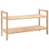 Zapatero de madera maciza de nogal 69x26x40
