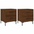 Mesita noche 2 uds madera ingeniería marrón roble 40x35x47,5