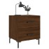 Mesita noche 2 uds madera ingeniería marrón roble 40x35x47,5