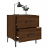 Mesita noche 2 uds madera ingeniería marrón roble 40x35x47,5