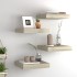 Estantes flotantes de pared 4 uds MDF roble 23x23,5x3,8