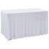 Fundas elásticas para mesa 2 uds con falda 243x76x74 cm