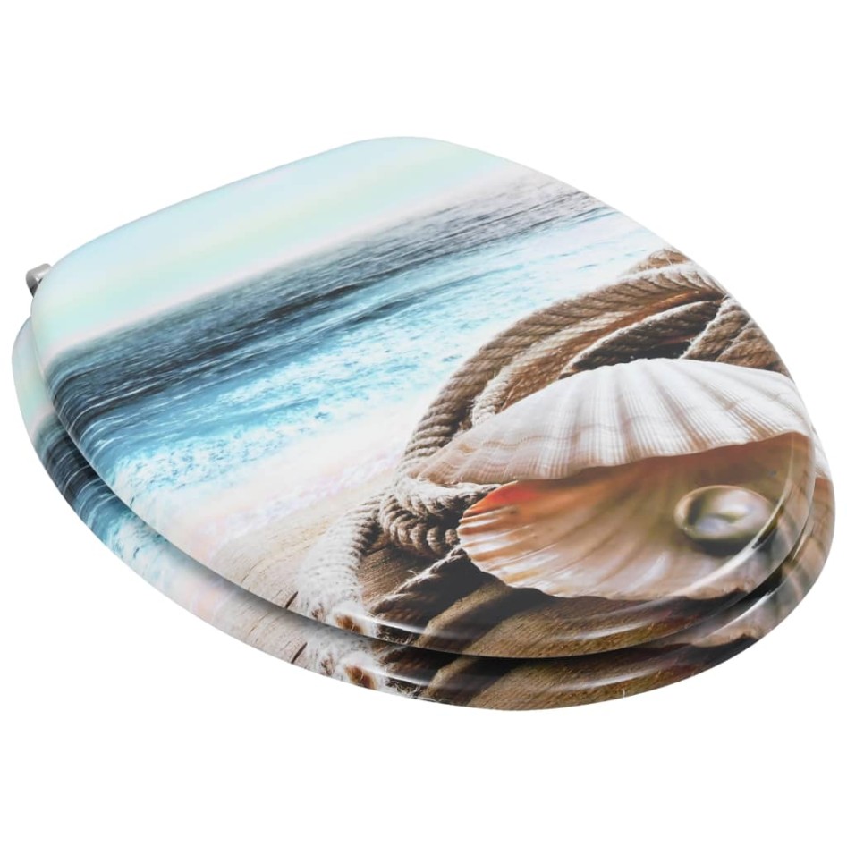 Asiento inodoro WC con tapa MDF diseño