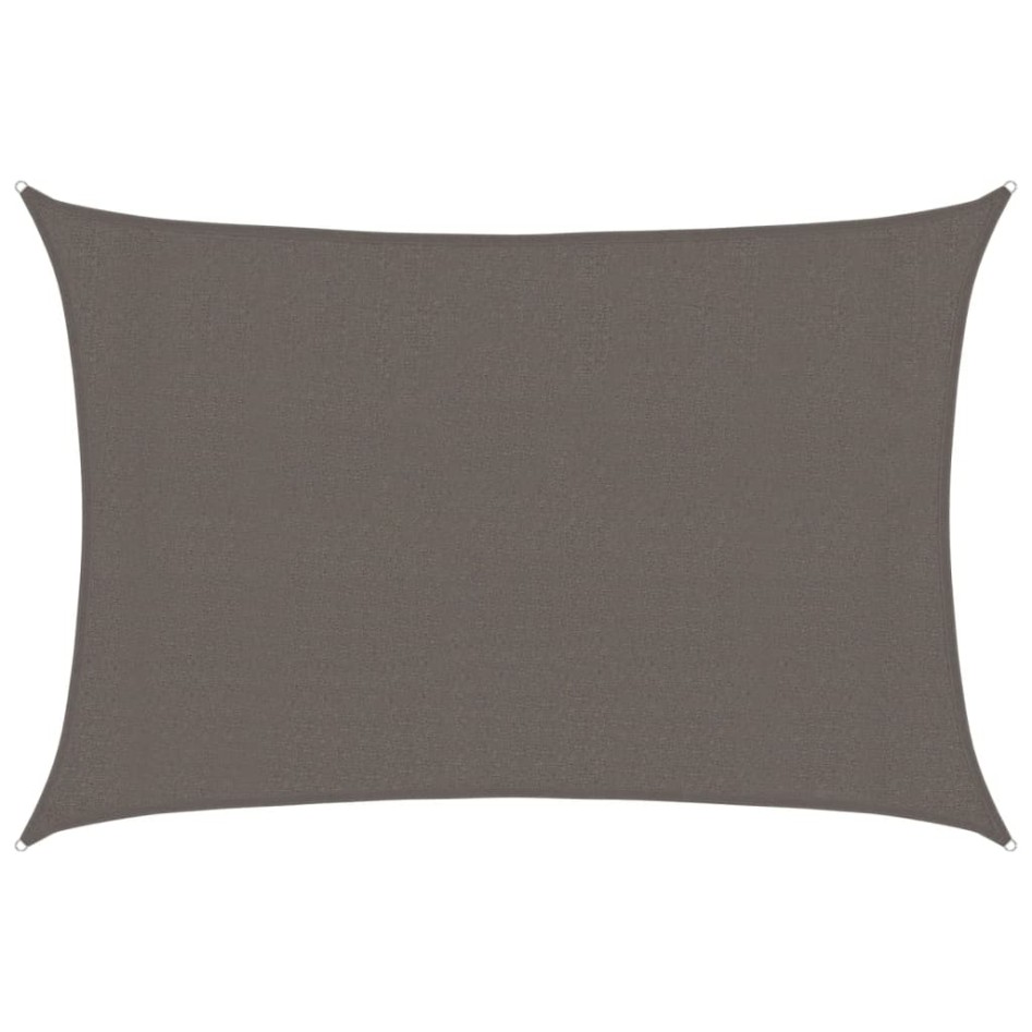 Toldo de vela gris antracita HDPE 160 g/m² 3x5