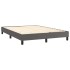 Estructura de cama box spring cuero sintético gris 140x200